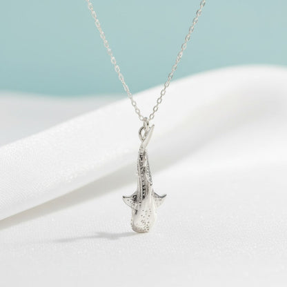 Mini Whale Shark Necklace - Sealife Collection - Sterling Silver - Big Blue
