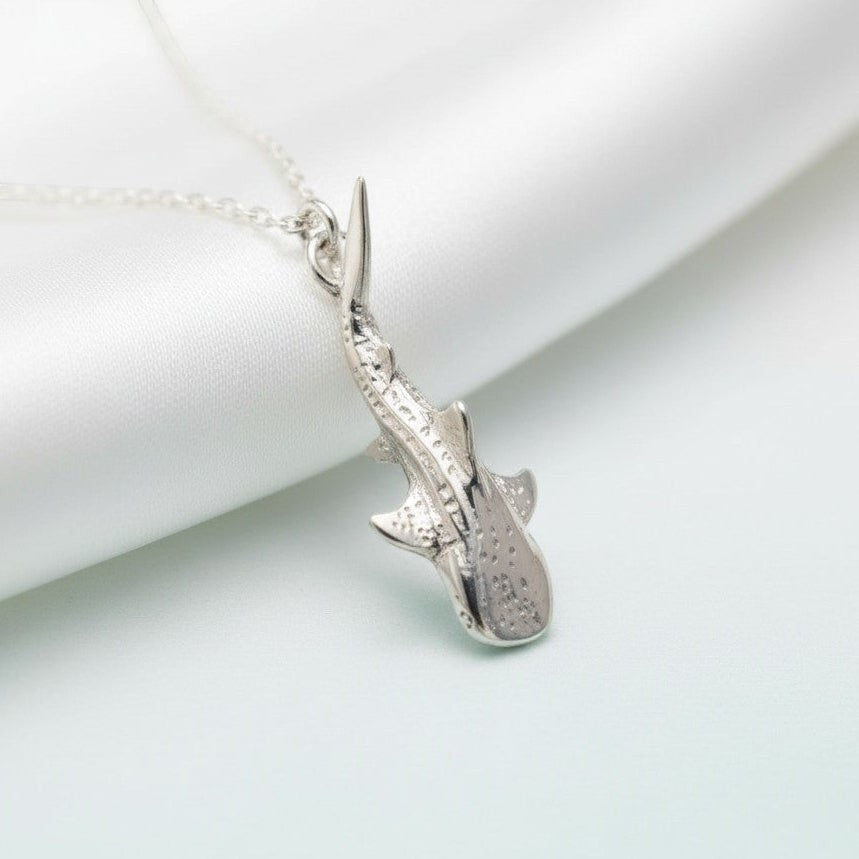 Mini Whale Shark Necklace - Sealife Collection - Sterling Silver - Big Blue