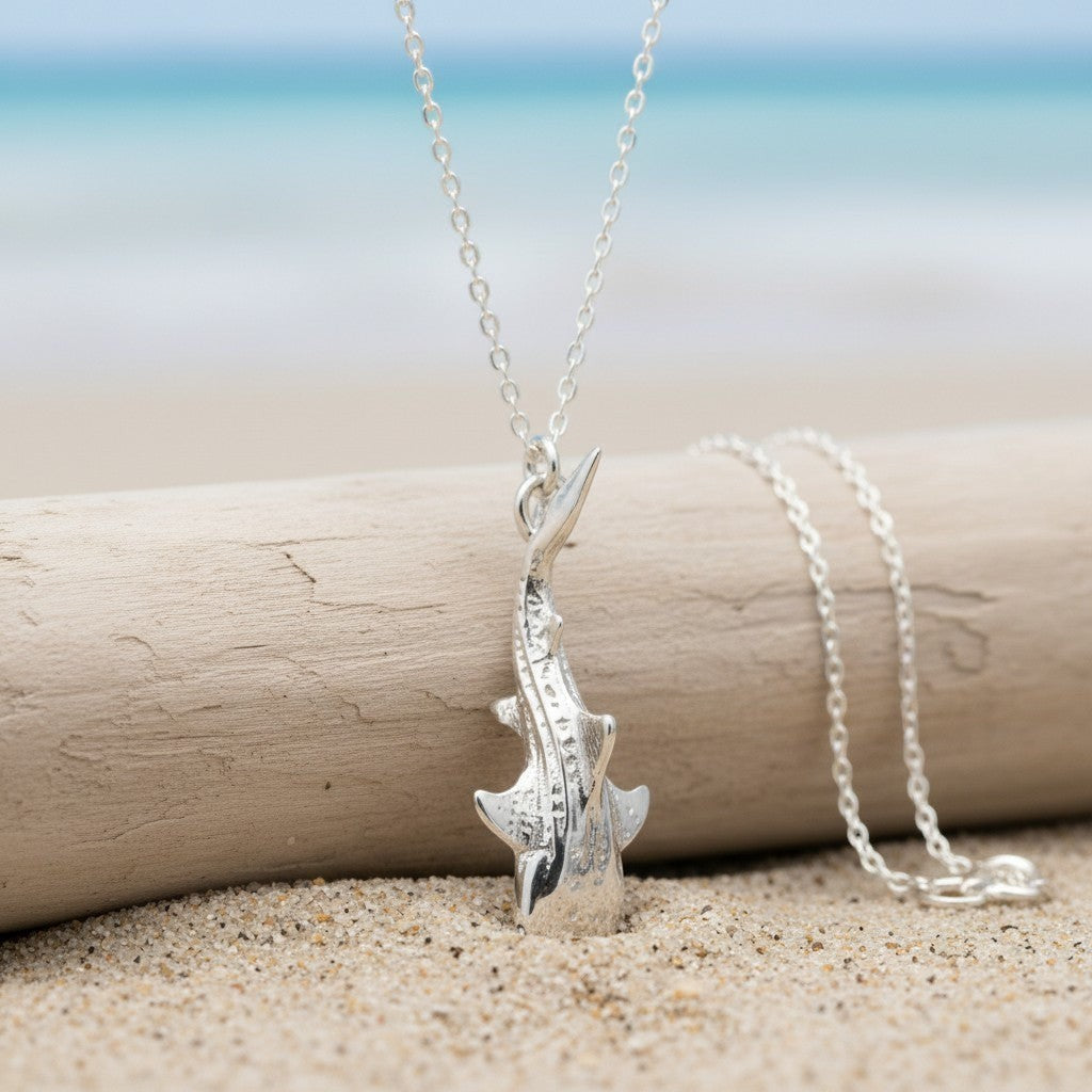 Mini Whale Shark Necklace - Sealife Collection - Sterling Silver - Big Blue