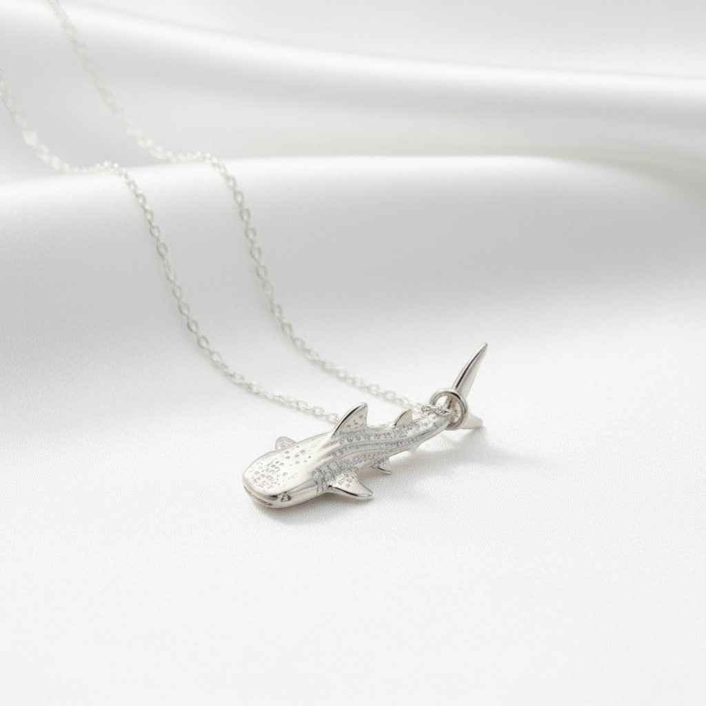 Mini Whale Shark Necklace - Sealife Collection - Sterling Silver - Big Blue