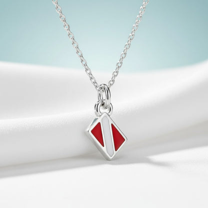 Mini Dive Flag Necklace – Diver’s Collection - Sterling Silver - Big Blue