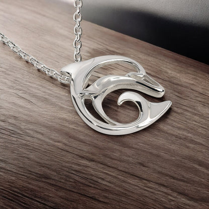 Dolphin Necklace Sterling Silver for Women- Dolphin Gifts for Women, Dolphin Jewelry, Miniature Dolphin Charms, Gifts for Dolphin Lovers - Big Blue