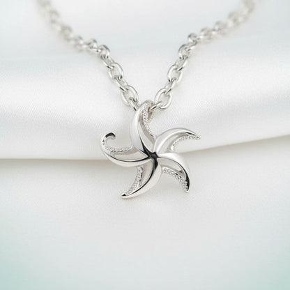 Mini Starfish Necklace - "Starry" – Sterling Silver - Big Blue