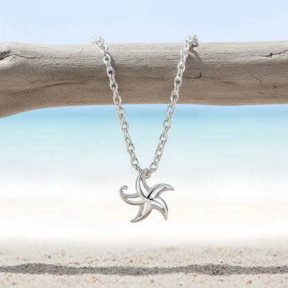 Mini Starfish Necklace - "Starry" – Sterling Silver - Big Blue