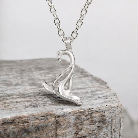 Sea Lion "Salty" Pendant Necklace –  Mini Collection - Sterling Silver - Big Blue