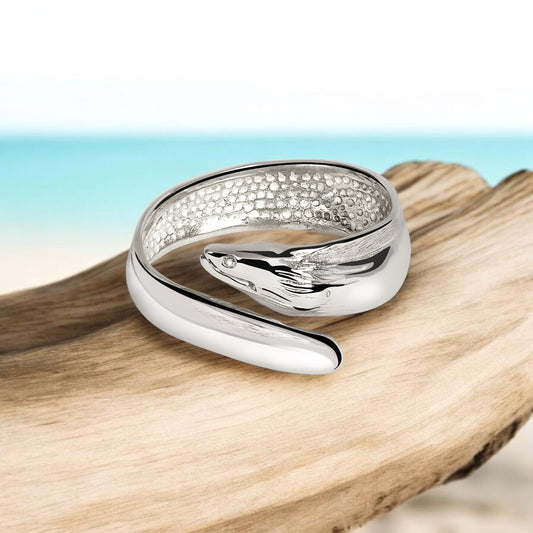 Moray Eel Adjustable Ring – Sea Life Collection - Sterling Silver - Big Blue