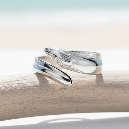 Moray Eel Adjustable Ring – Sea Life Collection - Sterling Silver - Big Blue