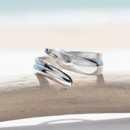 Moray Eel Adjustable Ring – Sea Life Collection - Sterling Silver - Big Blue