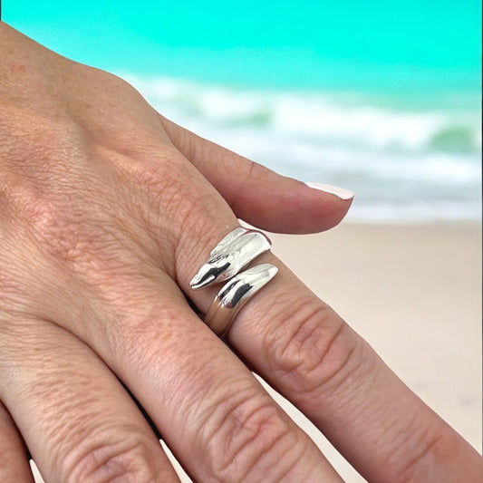 Moray Eel Sterling Silver Ring Sea Life Ring Scuba Diving Jewelry - Big Blue