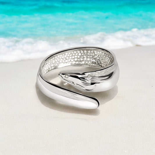 Moray Eel Sterling Silver Ring Sea Life Ring Scuba Diving Jewelry - Big Blue