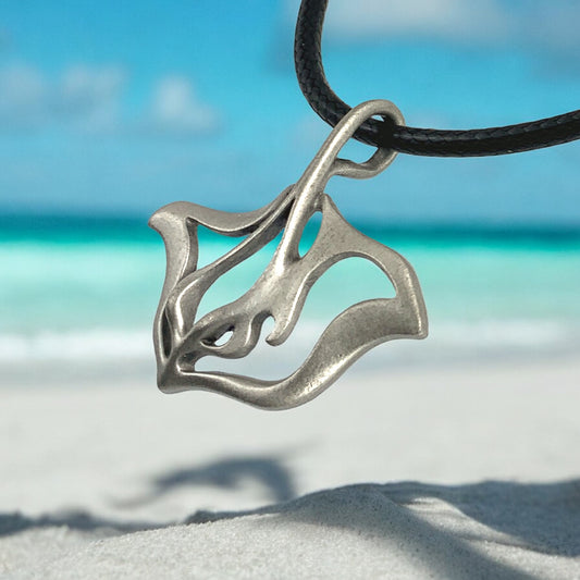 Stingray Necklace Pendant- Stingray Gift for Women and Men, Stingray Necklace, Gifts for Divers , Sea Life Jewelry, Stingray Charm - Big Blue
