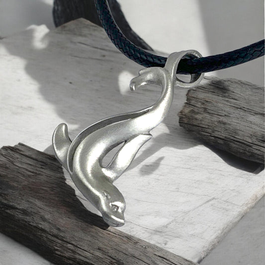 Sea Lion Necklace Pewter Pendant- Sea Lion Gift for Women, Seal Necklace, Gifts for Sea Lion Lovers, Sea Life Jewelry for Divers, Sea Lion Charm - Big Blue