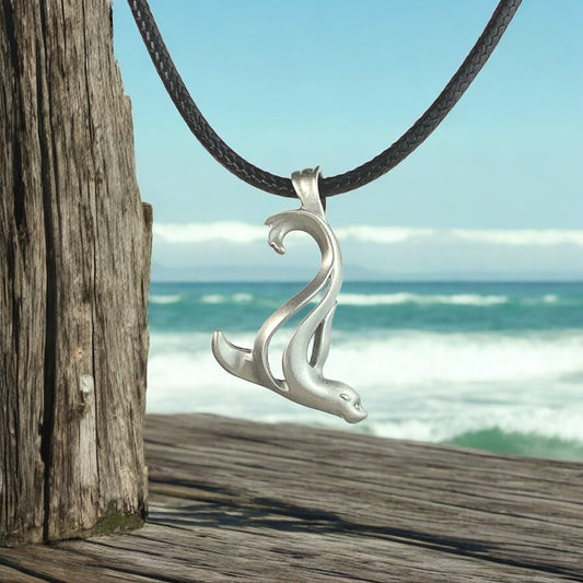 Sea Lion Necklace Pewter Pendant- Sea Lion Gift for Women, Seal Necklace, Gifts for Sea Lion Lovers, Sea Life Jewelry for Divers, Sea Lion Charm - Big Blue