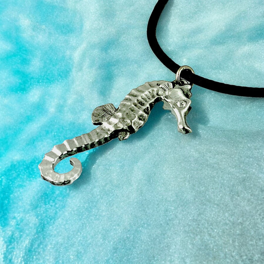 Seahorse Necklace- Seahorse Gift for Women and Men, Seahorse Necklace, Gifts for Seahorse Lovers, Sea Life Jewelry, Seahorse Charm - Big Blue