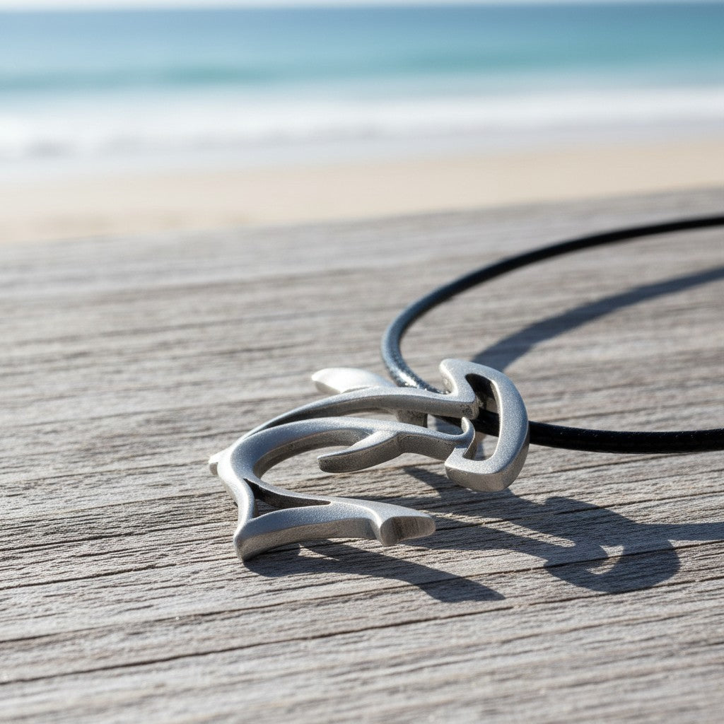 Hammerhead Shark Necklace – “The Hammer” - Pewter Pendant on Cord