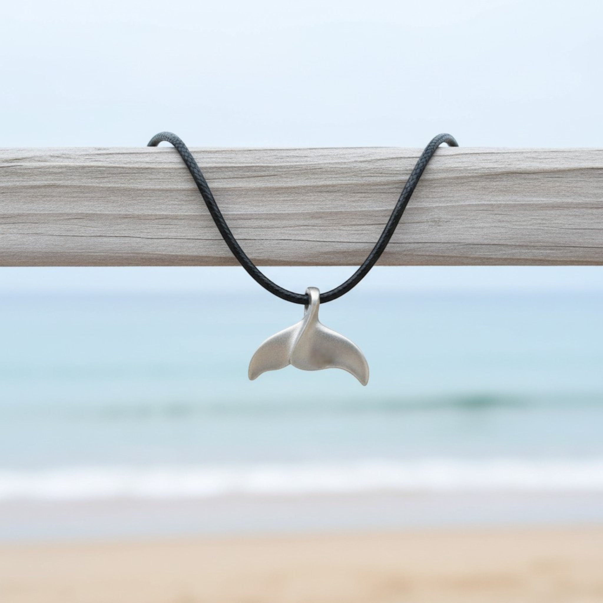 Whale Tail / Fluke Pendant – Sealife Collection - Recycled Pewter on C