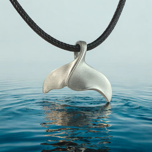 Whale Tail Necklace for Men and Women- Whale Tail Gifts ,Whale Fluke Necklace, Gifts for Whale Lovers, Sea Life Jewelry, Whale Fluke Charm - Big Blue