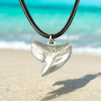 Shark Tooth Necklace for Men and Women -Shark Tooth Pendant, Shark Gift, Gifts for Shark Lovers, Beachy Jewelry, Shark Tooth Charm - Big Blue