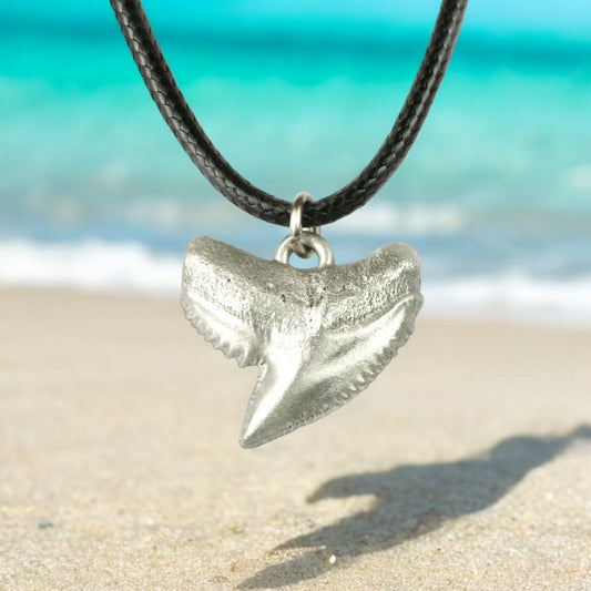 Shark Tooth Necklace for Men and Women -Shark Tooth Pendant, Shark Gift, Gifts for Shark Lovers, Beachy Jewelry, Shark Tooth Charm - Big Blue