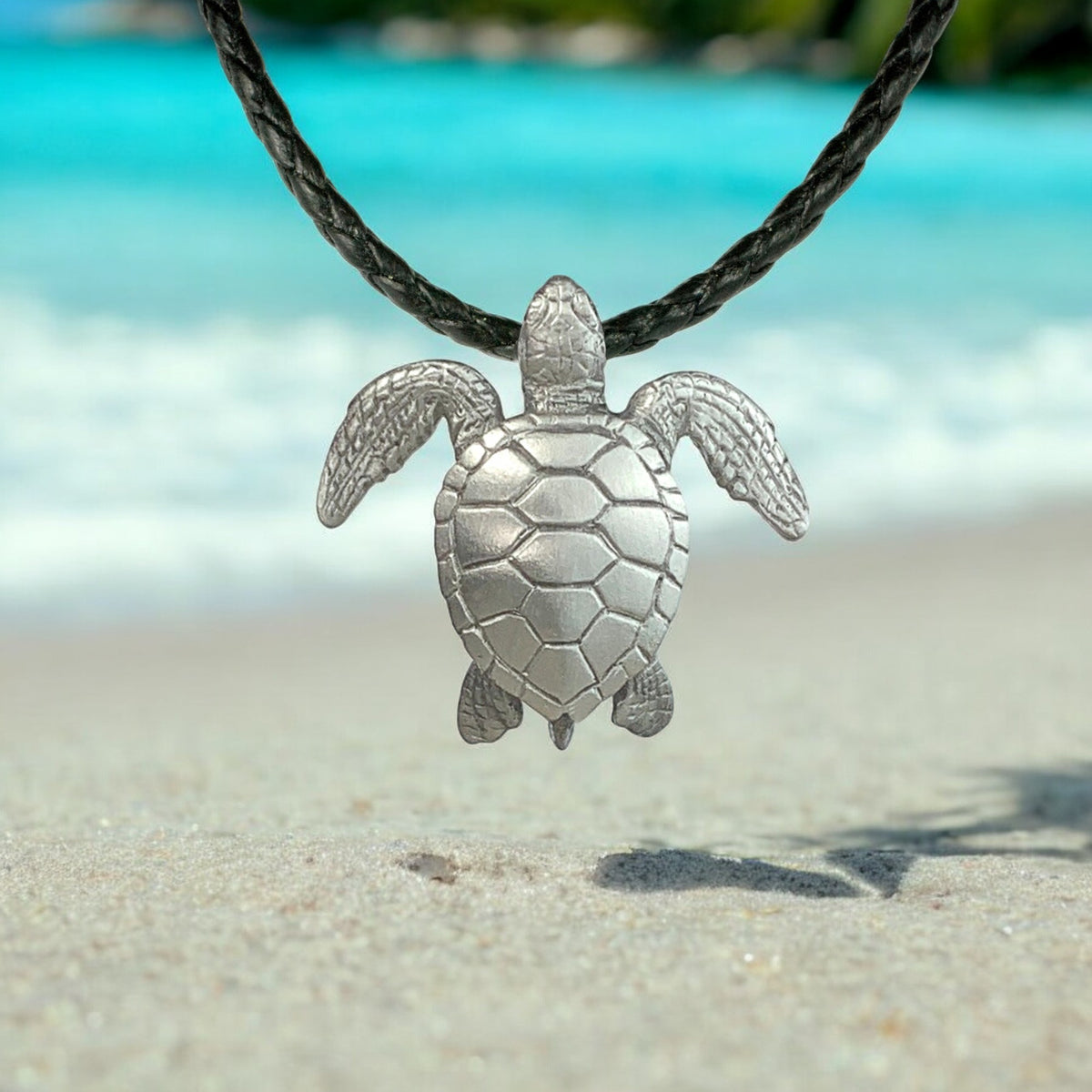 Turtle Shell Bling Leather Necklace COLORFUL BLING 6Pcs Handmade Sea Turtle Necklaces ...