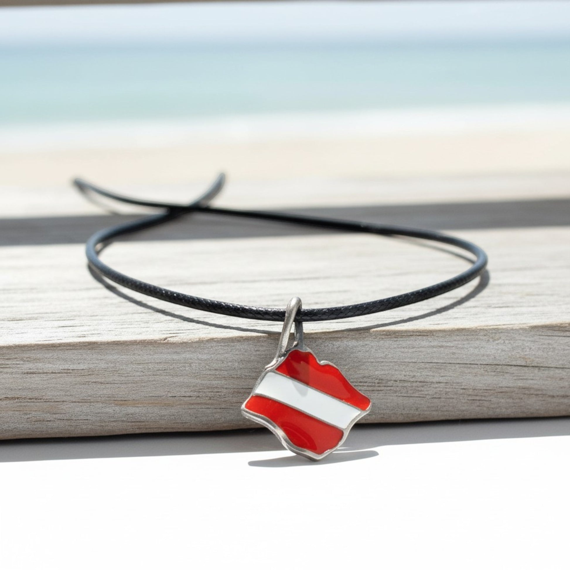 Stingray Cord Necklace- Sealife Collection - Pewter - Big Blue