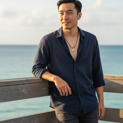 Stingray Cord Necklace- Sealife Collection - Pewter - Big Blue