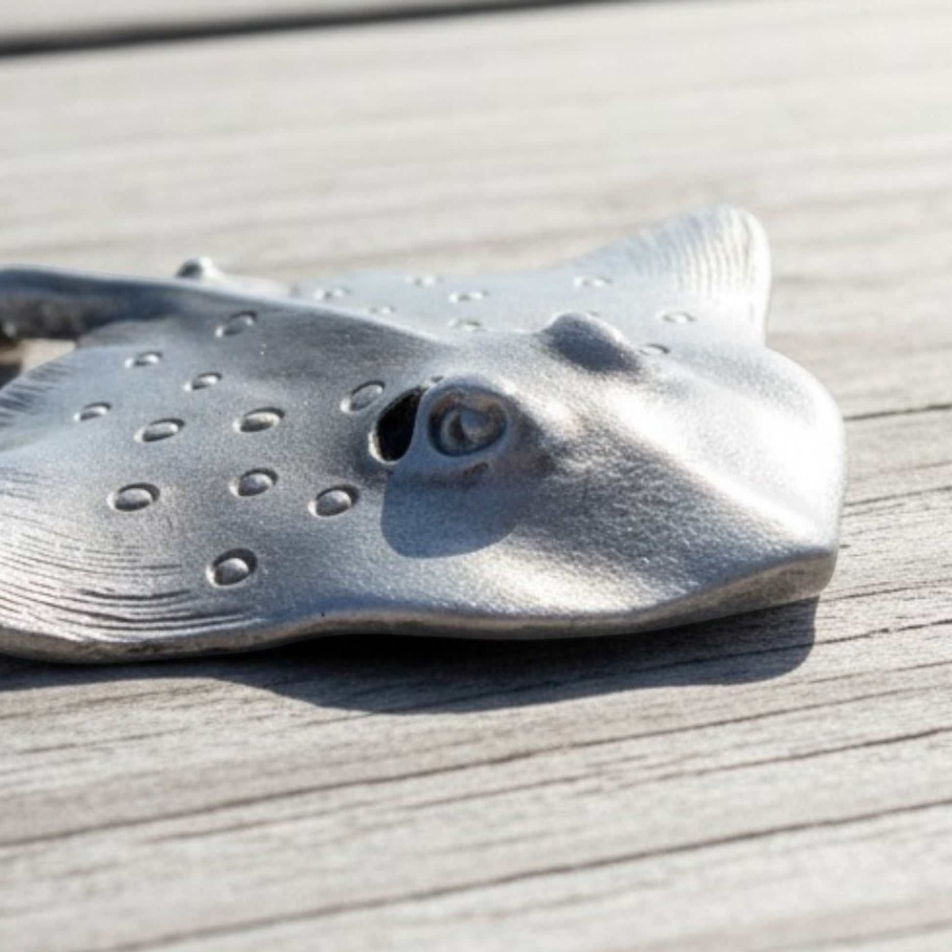 Stingray Cord Necklace- Sealife Collection - Pewter - Big Blue