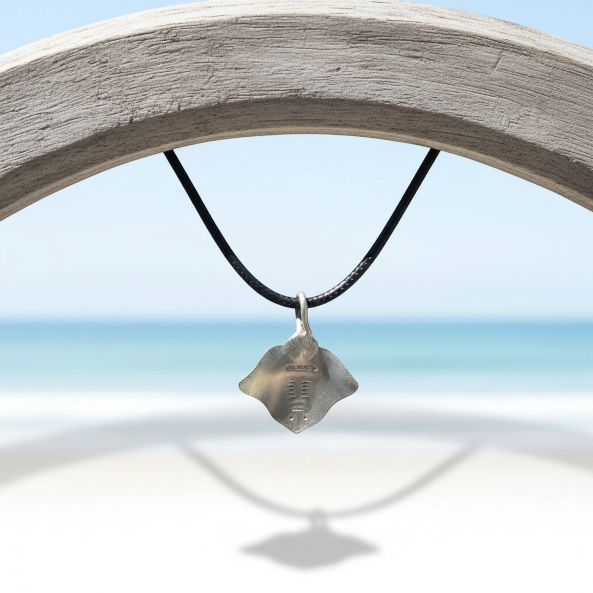 Stingray Cord Necklace- Sealife Collection - Pewter - Big Blue