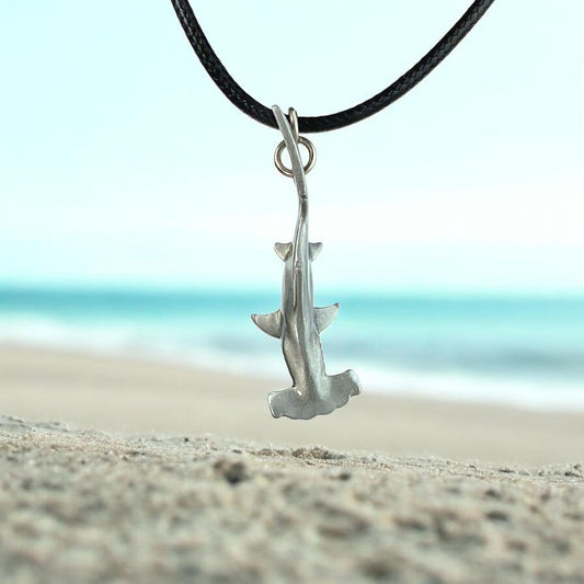 Hammerhead Shark Necklace- Sealife Collection- Pewter on Eco Cord - Big Blue