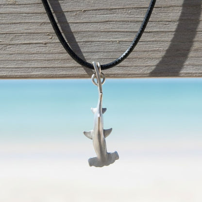 Hammerhead Shark Necklace- Sealife Collection- Pewter on Eco Cord - Big Blue