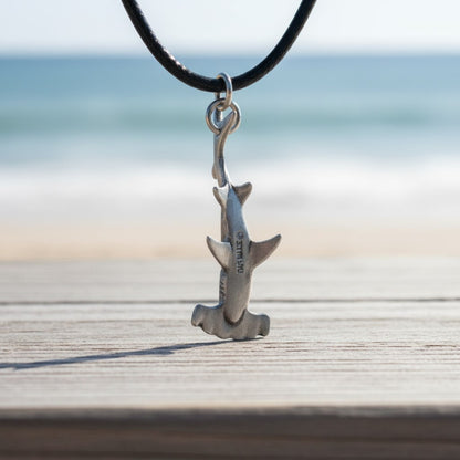 Hammerhead Shark Necklace- Sealife Collection- Pewter on Eco Cord - Big Blue
