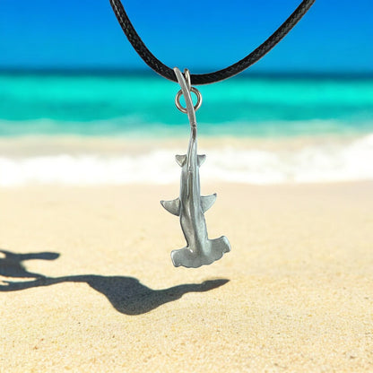 Hammerhead Shark Necklace- Shark Gifts for Women and Men, Realistic Hammerhead Shark, Gifts for Shark Lovers, Sea Life Jewelry, Realistic Shark Charm - Big Blue