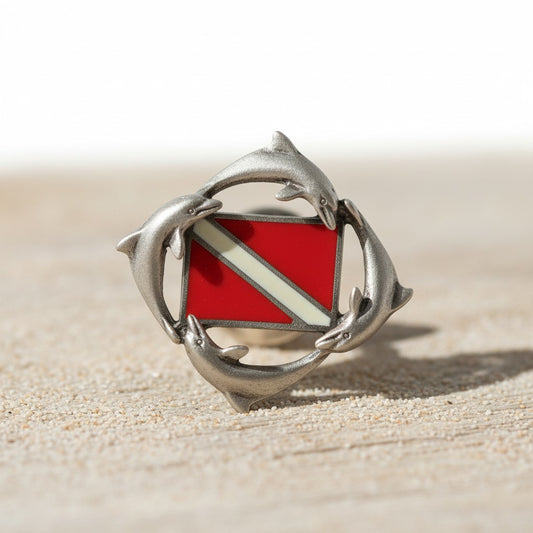 Dolphins Pin – Diver´s Collection - Lead-Free Pewter - Big Blue