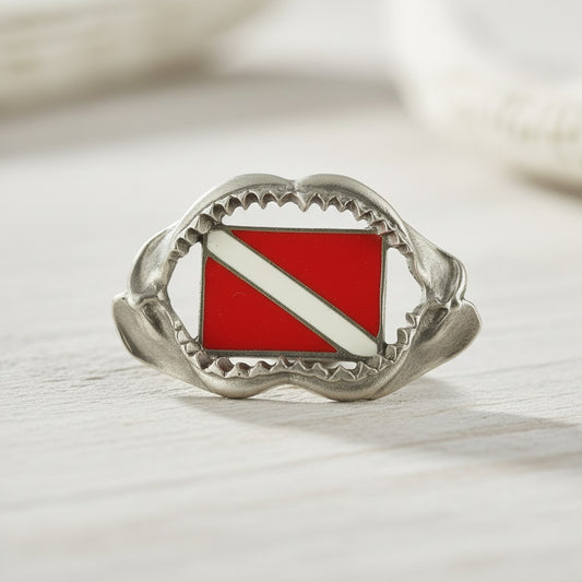 Shark Jaw Pin – Diver´s Collection - Pewter - Big Blue