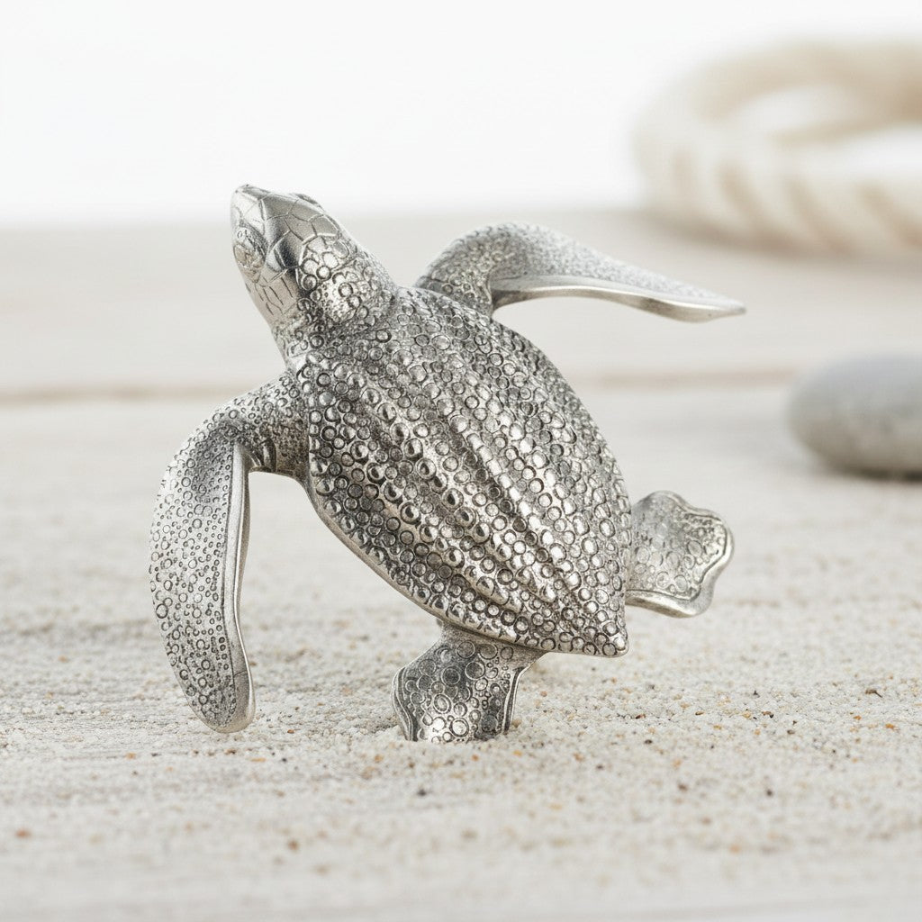 Leatherback Turtle Hatchling Pin - Sea Life Collection - Lead-Free Pewter - Big Blue