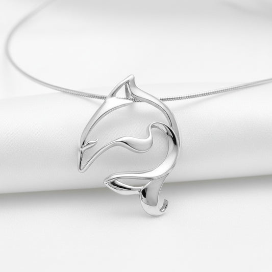 Bottlenose Dolphin Pendant – Seaplicity Collection – Sterling Silver - Big Blue