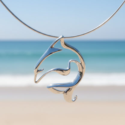 Bottlenose Dolphin Pendant – Seaplicity Collection – Sterling Silver - Big Blue