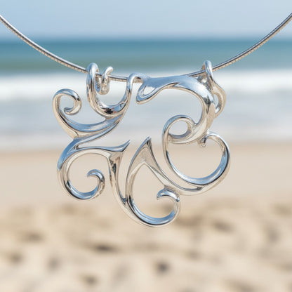 Octopus Pendant – Seaplicity Collection – Sterling Silver - Big Blue