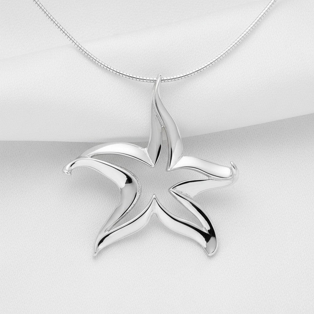 Starfish Necklace - Seaplicity Collection - Sterling Silver - Big Blue