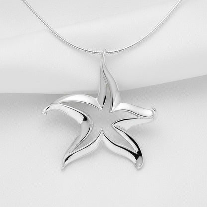 Starfish Necklace - Seaplicity Collection - Sterling Silver - Big Blue