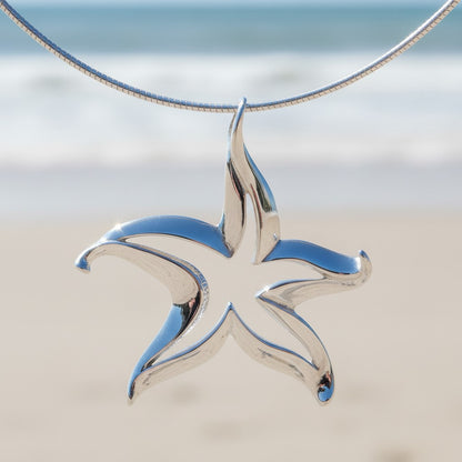 Starfish Necklace - Seaplicity Collection - Sterling Silver - Big Blue