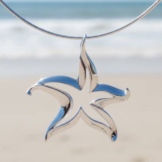 Starfish Necklace - Seaplicity Collection - Sterling Silver - Big Blue