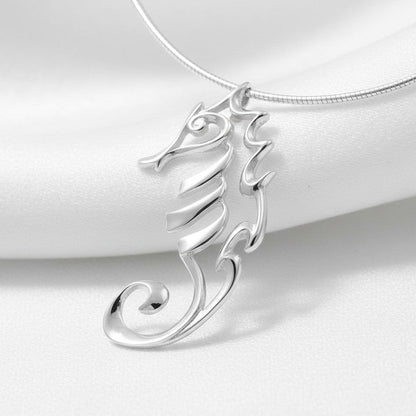 Seahorse Necklace – Seaplicity Collection – Sterling Silver - Big Blue