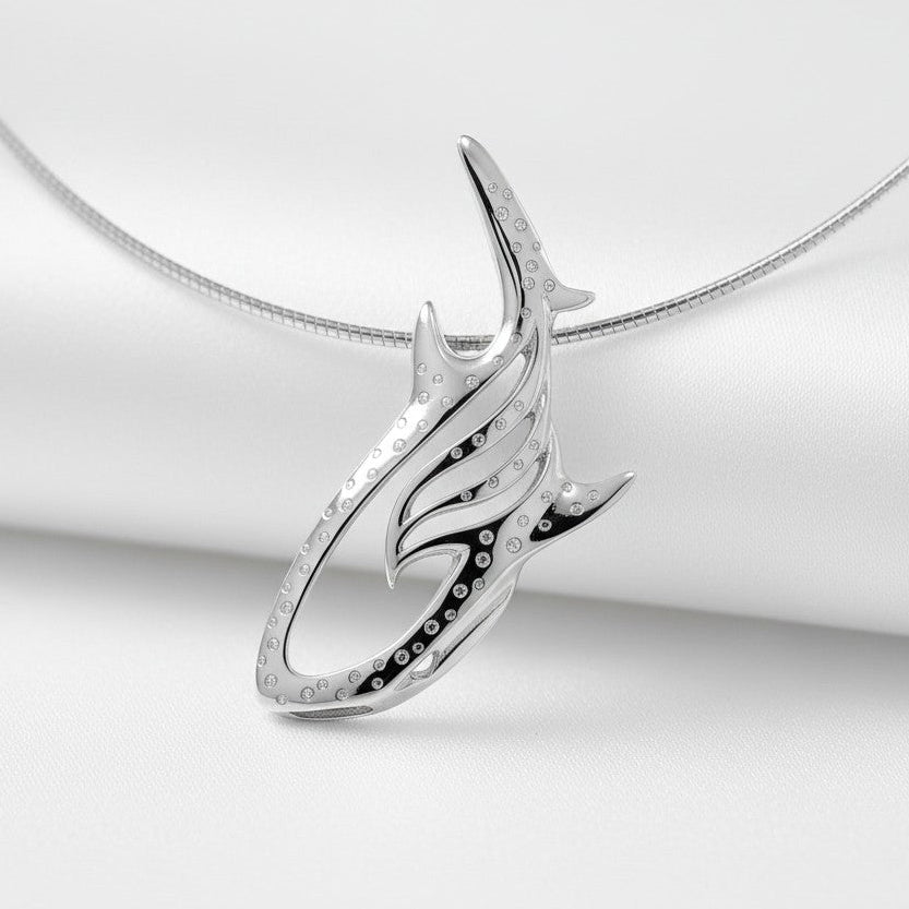 Whale Shark Necklace – Seaplicity Collection – Sterling Silver - Big Blue
