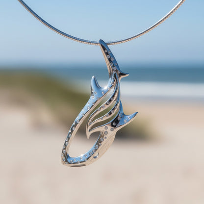 Whale Shark Necklace – Seaplicity Collection – Sterling Silver - Big Blue