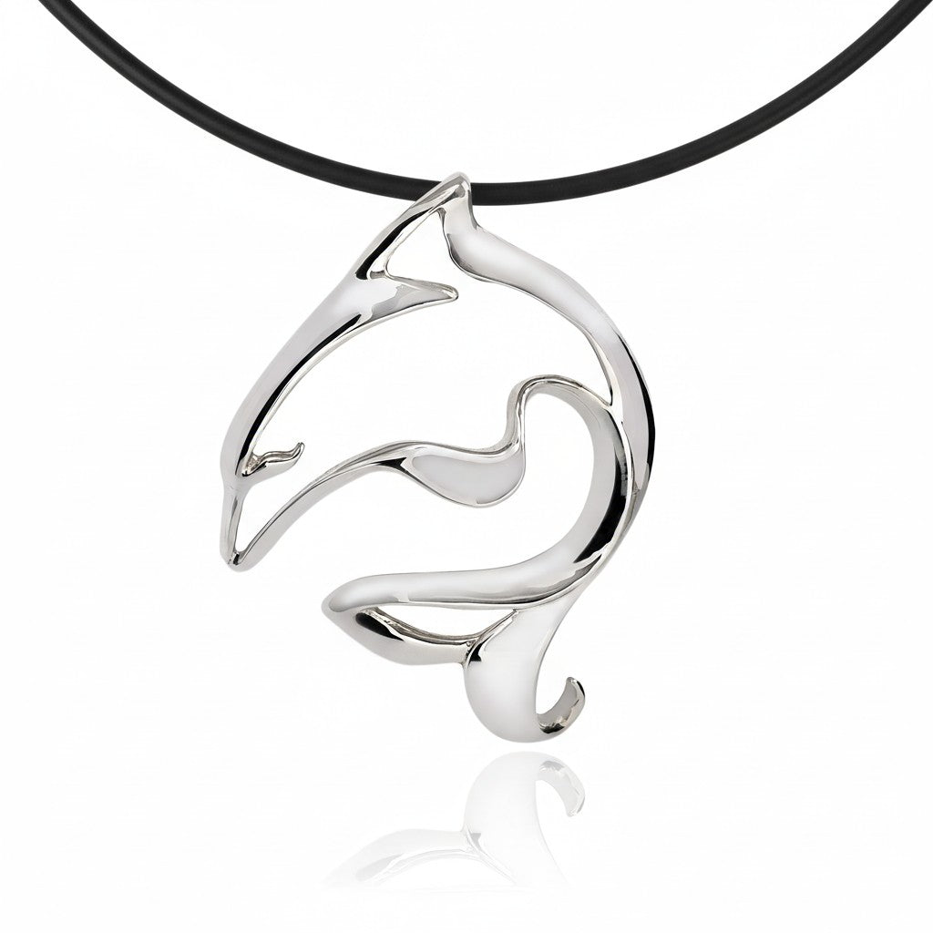 Bottlenose Dolphin Pendant – Seaplicity Collection – Sterling Silver - Big Blue