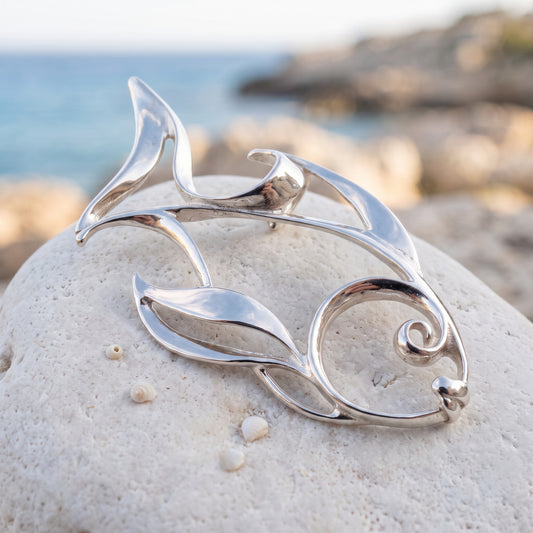 Angelfish Necklace – Seaplicity Collection - Sterling Silver - Big Blue