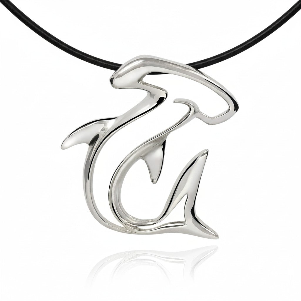 Hammerhead Shark Pendant Necklace – Seaplicity Collection – Sterling Silver - Big Blue