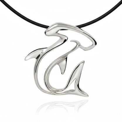 Hammerhead Shark Pendant Necklace – Seaplicity Collection – Sterling Silver - Big Blue