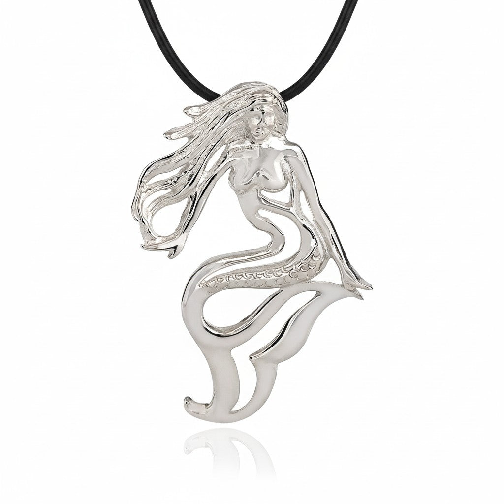 Lorelei Mermaid Necklace – Sterling Silver - Big Blue